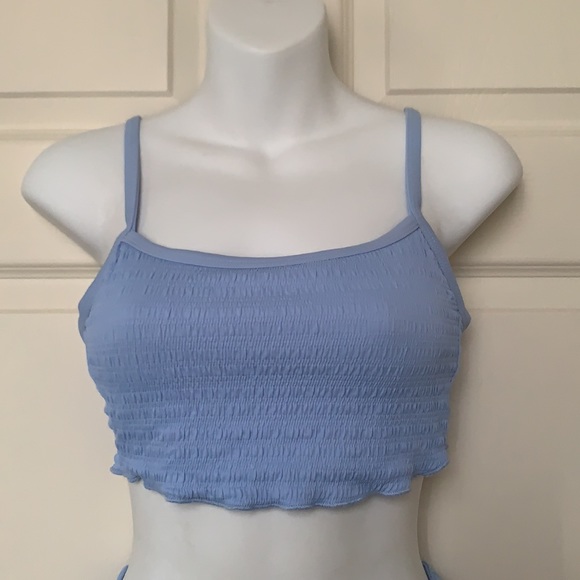 Xhiliration Powder Blue Textured Bikini Set - Picture 3 of 16